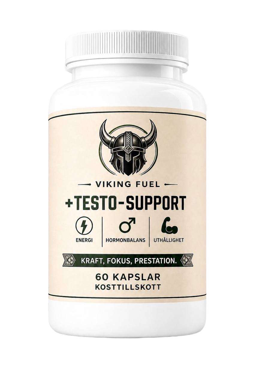 Vikingfuel - Testo-support supplement bottle on white clean background